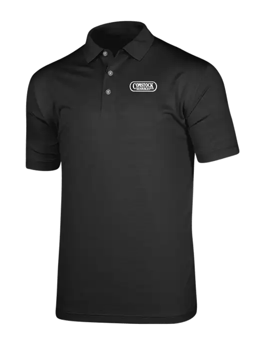 Callaway Vibrant Black Ventilated Polo w/Comstock Resources Logo