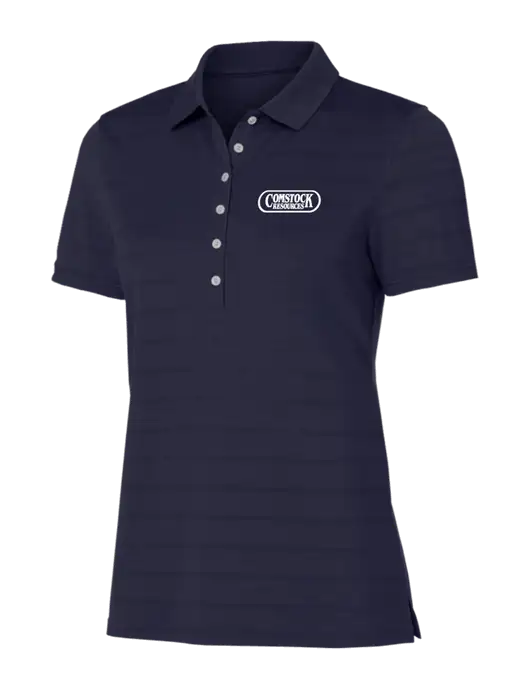 Callaway Womens Navy Ventilated Polo w/Comstock Resources Logo