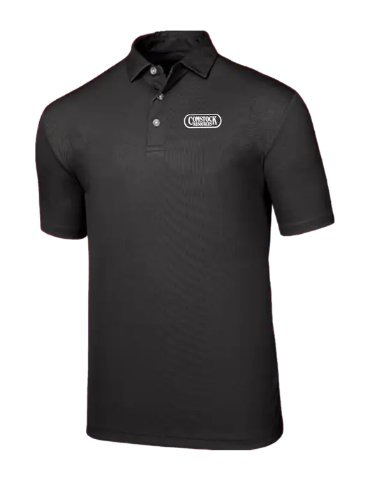 Callaway Birdseye Black Polo w/Comstock Resources Logo