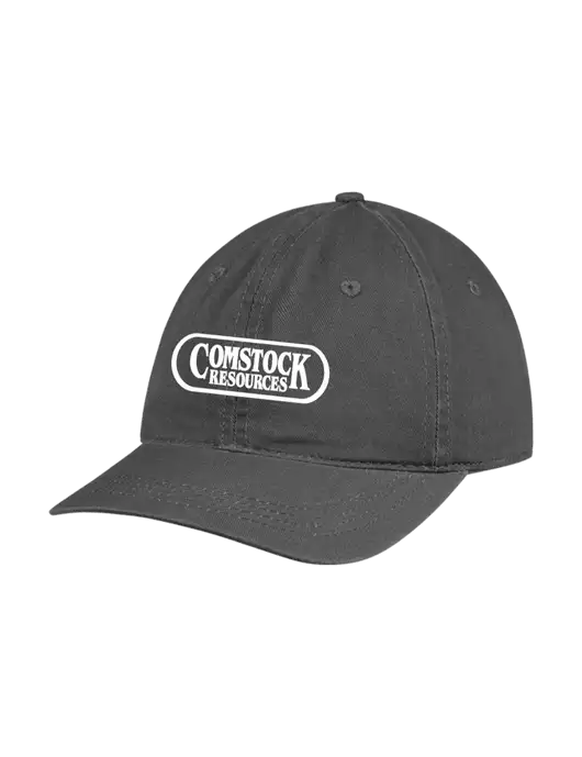 Garment Washed Unstructured Twill Charcoal Cap w/Comstock Resources Logo