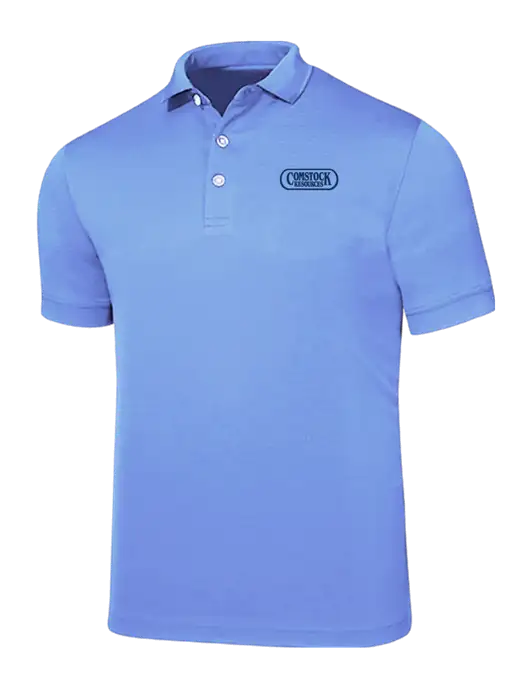 Callaway Ottoman Light Blue Polo w/Comstock Resources Logo