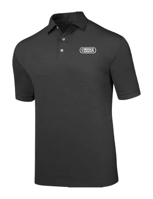 Callaway Black Fashion Tonal Polo w/Comstock Resources Logo