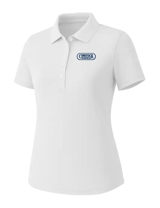 Callaway Womens Core Bright White Performance Polo w/Comstock Resources Logo