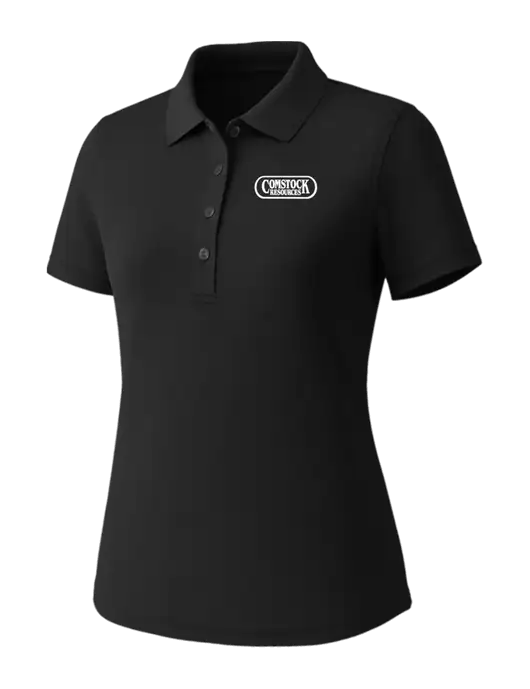 Callaway Womens Core Black Performance Polo w/Comstock Resources Logo
