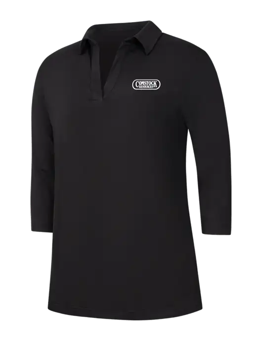 Womens Black Luxe Knit Tunic w/Comstock Resources Logo