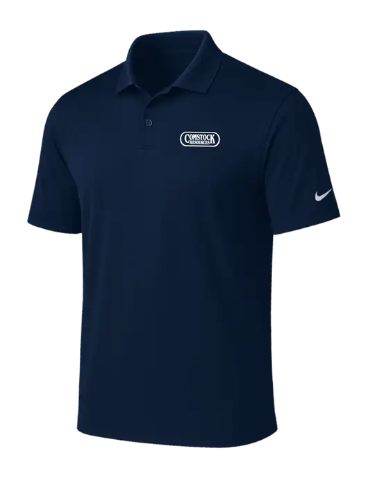 NIKE Navy Victory Solid Polo w/Comstock Resources Logo
