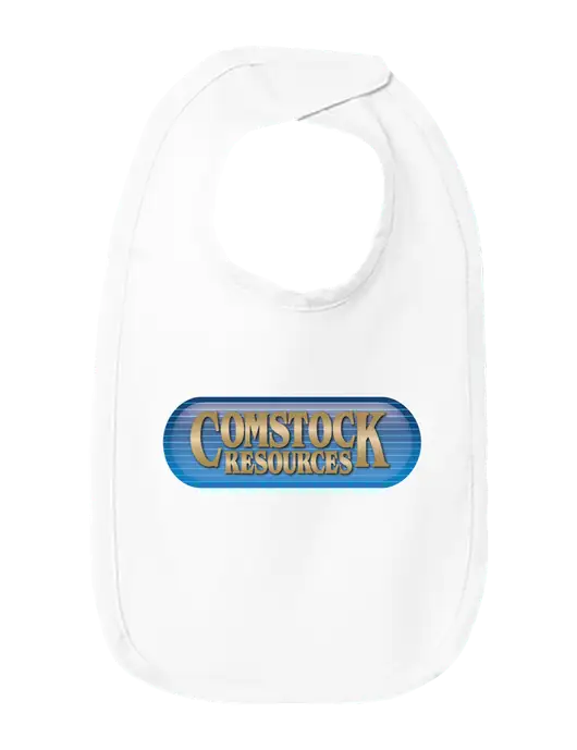Rabbit Skins White Infant Premium Jersey Bib w/Comstock Resources Logo