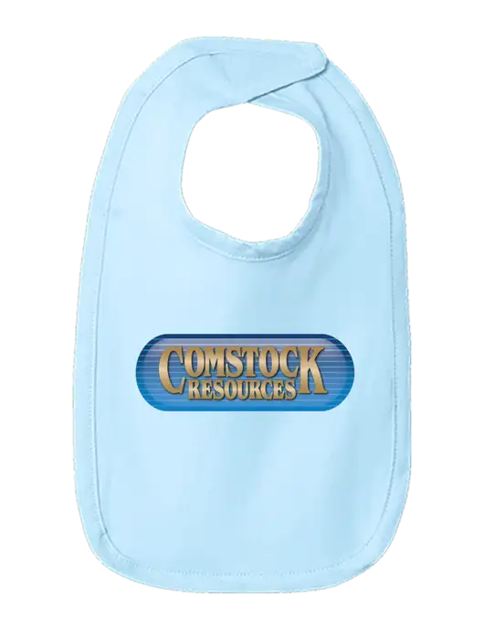 Rabbit Skins Light Blue Infant Premium Jersey Bib w/Comstock Resources Logo