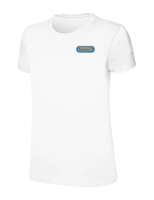 Womens Ring Spun White 4.5 oz T-Shirt w/Comstock Resources Logo