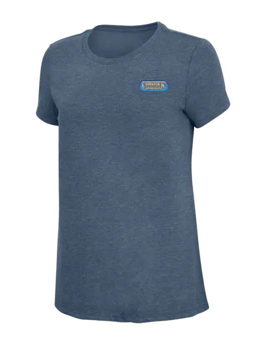 Womens Simply Soft Navy Frost 4.5oz  Poly/Combed Ring Spun Cotton T-Shirt w/Comstock Resources Logo