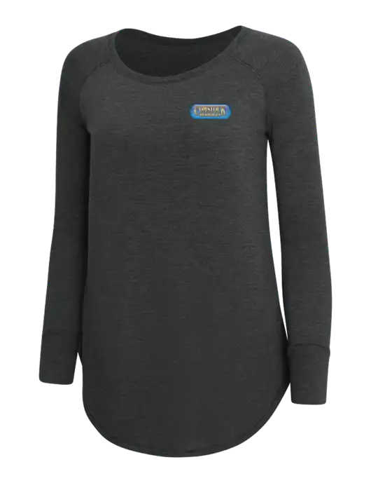 Womens Perfect Wide Collar Tunic Tri-Blend Black Frost 4.5 oz T-Shirt w/Comstock Resources Logo