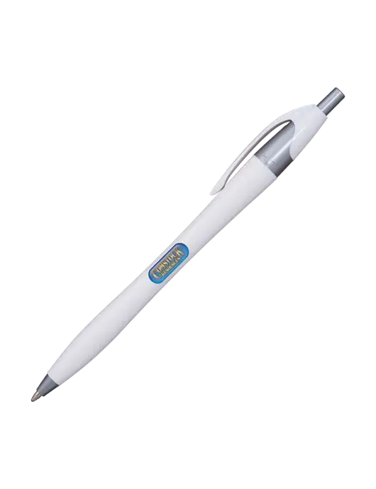 Novella White/Silver Shimmer Pen - Blue Ink w/Comstock Resources Logo