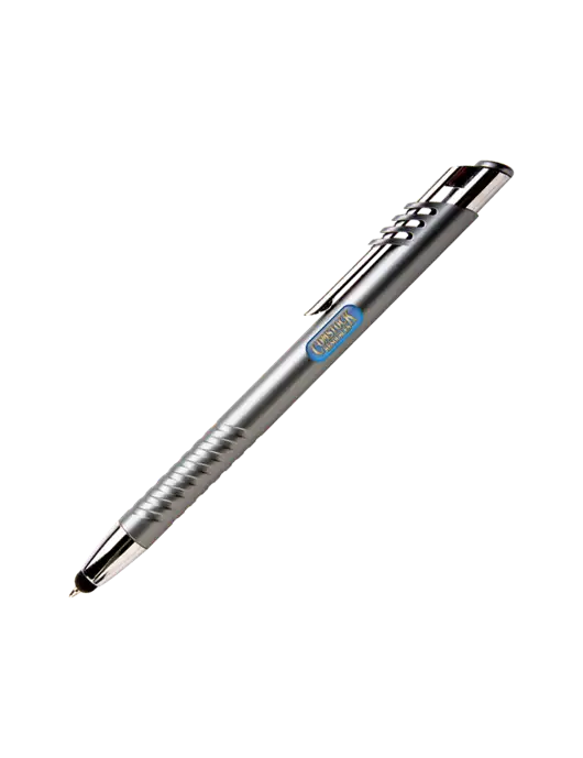 Schirhart Grey Stylus Pen - Blue Ink w/Comstock Resources Logo