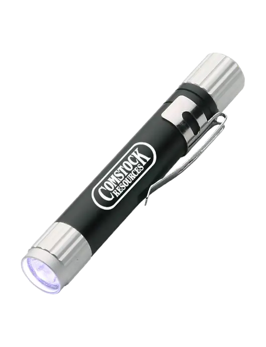 Black Aluminum LED Penlight w/Comstock Resources Logo