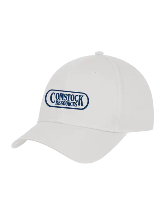 White Structured Cap Hook & Loop w/Comstock Resources Logo