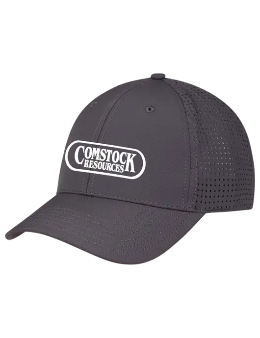 Charcoal Performance Stretchable Cap Hook & Loop w/Comstock Resources Logo