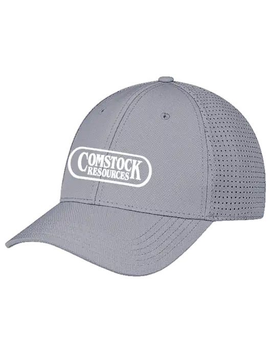 Grey Performance Stretchable Cap Hook & Loop w/Comstock Resources Logo