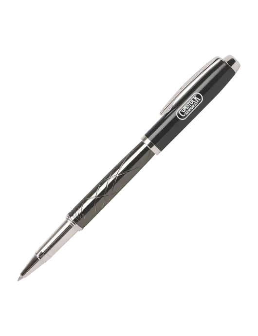Modernist Black Rollerball Pen - Black Ink w/Comstock Resources Logo