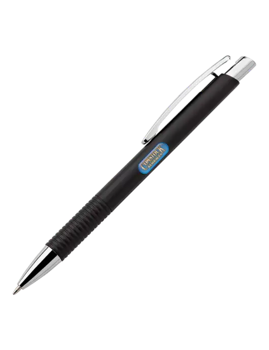 Malay Black Ballpoint Pen - Blue Ink w/Comstock Resources Logo