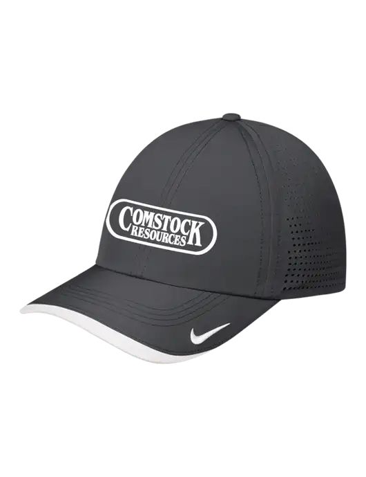 Nike Dark Grey/White Dri-FIT Perforated Performance Cap w/Comstock Resources Logo