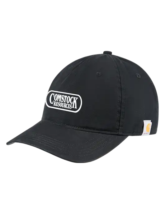 Carhartt Black Cotton Canvas Cap w/Comstock Resources Logo