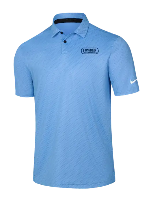 Nike Light Blue Vapor Dash Polo w/Comstock Resources Logo