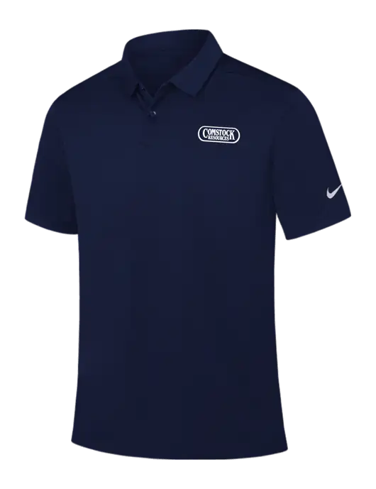 Nike Navy Dry Essential Solid Polo w/Comstock Resources Logo