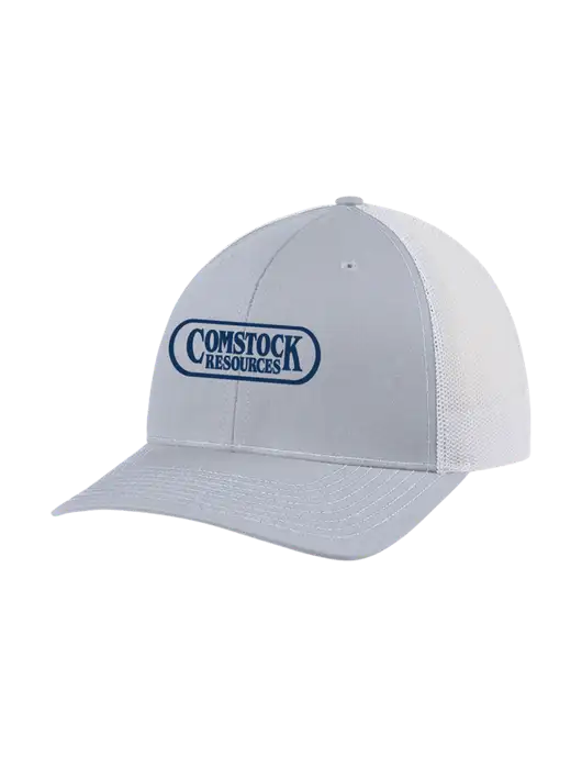 Richardson Adjustable Snapback Original 112 Trucker Cap Light Heather Grey w/White Mesh w/Comstock Resources Logo