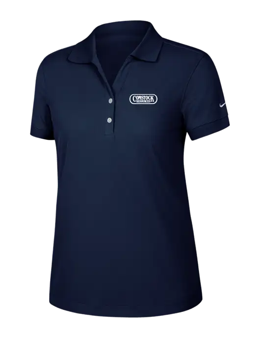 Nike Womens Dri-FIT Classic Dark Navy Polo w/Comstock Resources Logo