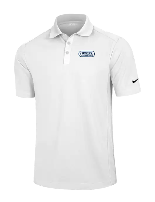 Nike White Dri-FIT Classic Polo w/Comstock Resources Logo
