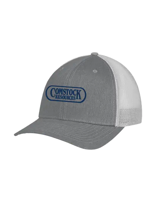 Richardson Adjustable Snapback Original 112 Trucker Cap Heather Grey w/Light Grey Mesh w/Comstock Resources Logo