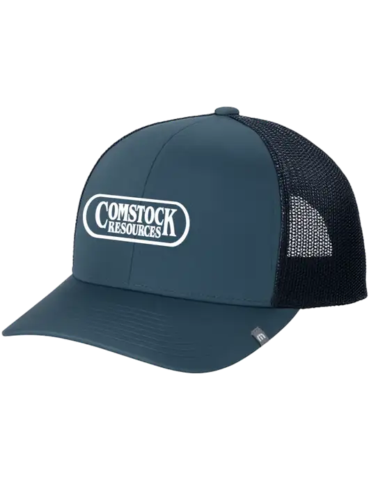 TravisMathew Dark Slate Blue Cruz Trucker Cap w/Comstock Resources Logo